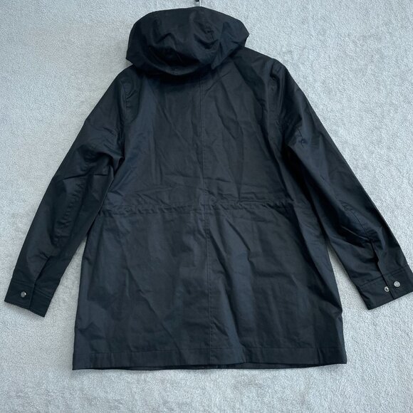 NEW Hunter Women's L Cotton Smock Rain Jacket Hooded Black - Picture 4 of 11